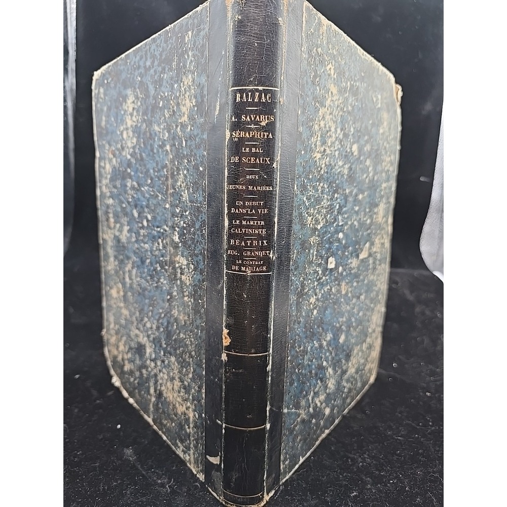 Antique French Book Balzac Savarus Seraphita Sceaux Paris 1839 Cavinieste Vtg